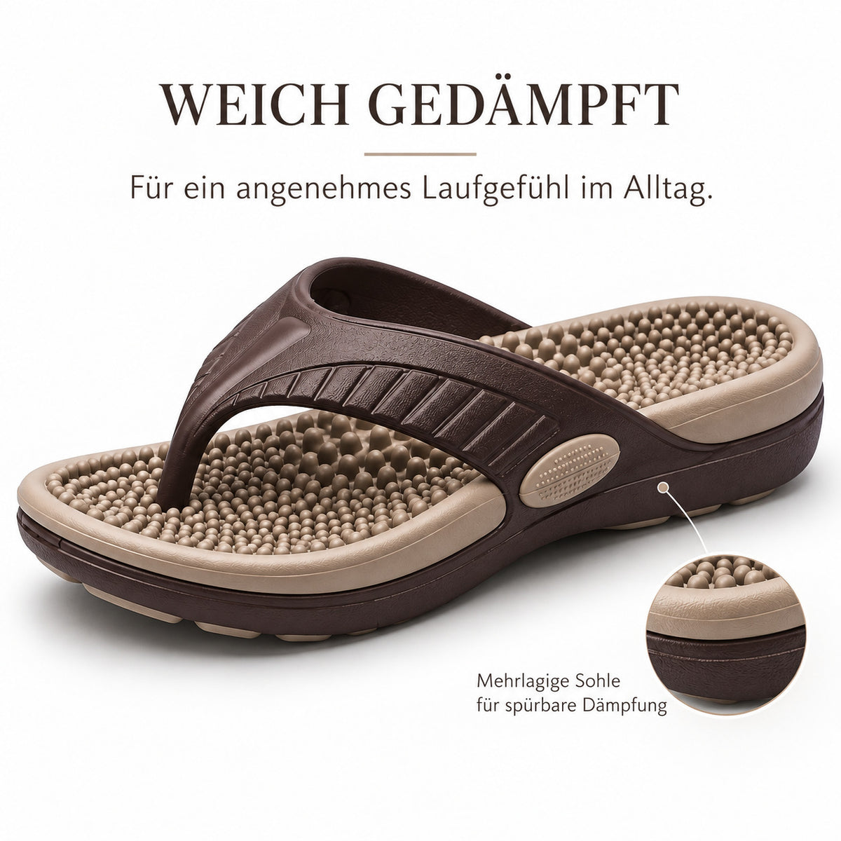 Flesuah RelaxStep – Herren Massage-Flip-Flops