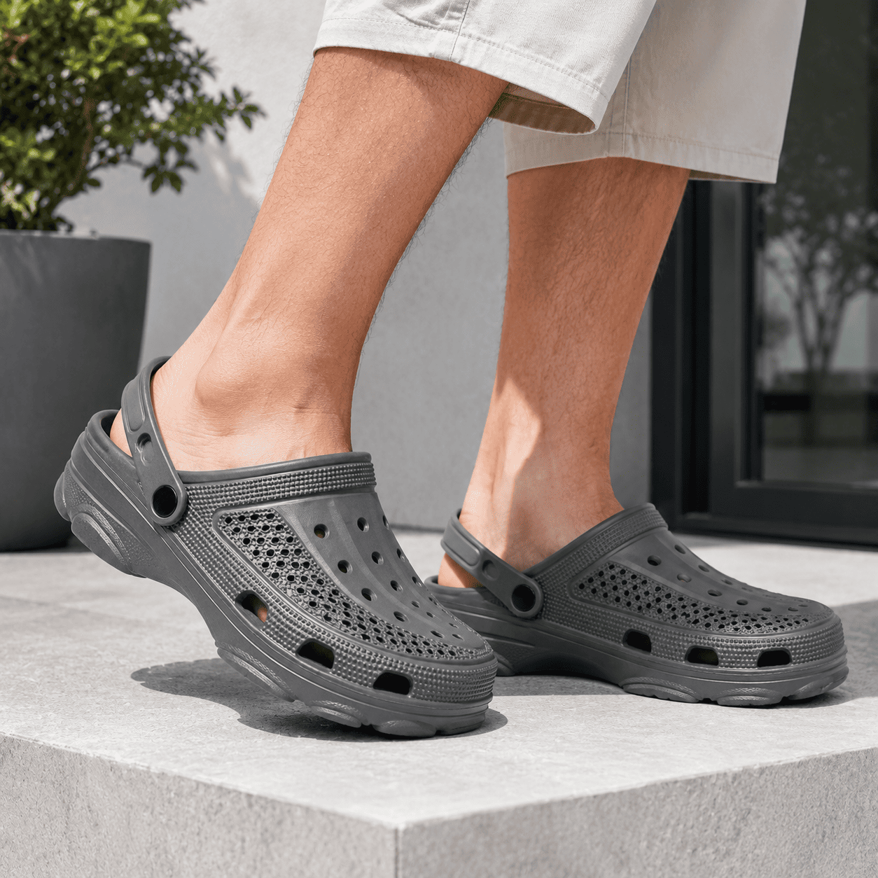 Flesuah Clogs Max - Orthopädische Clogs mit verstellbaren Riemen