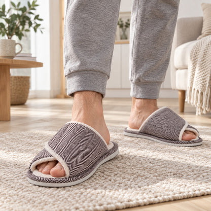 Flesuah Slipper Man - Einstellbare Hausschuhe mit atmungsaktivem Material