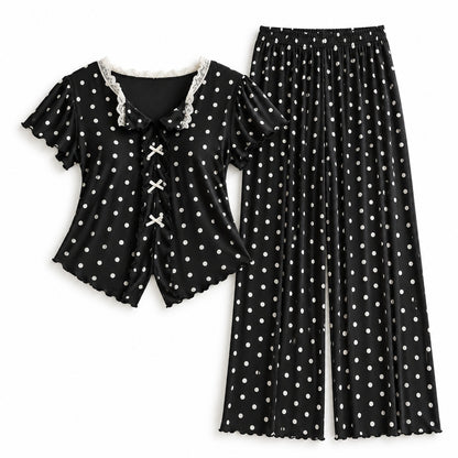 Flesuah Elina – Damen Pyjama-Set mit Rüschendetails