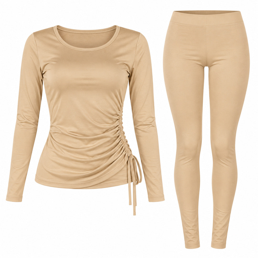 Amira – Damen-Lounge-Set mit seitlicher Raffung