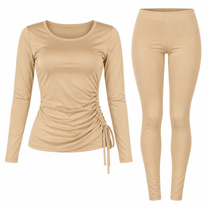 Amira – Damen-Lounge-Set mit seitlicher Raffung
