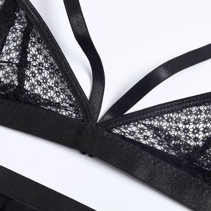 Flesuah Sorella – 3-teiliges Dessous-Set mit Spitze & zarten Trägerdetails