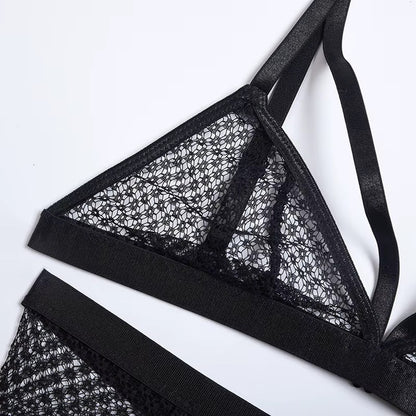 Flesuah Sorella – 3-teiliges Dessous-Set mit Spitze & zarten Trägerdetails