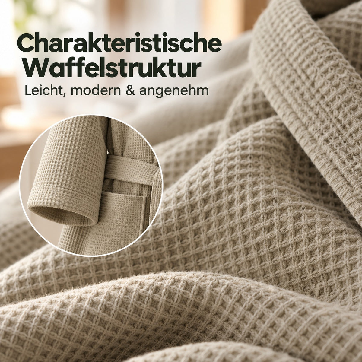 Flesuah Ravello – Herren-Bademantel aus Baumwolle mit Kapuze