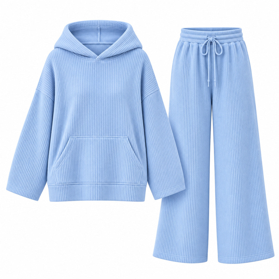Nika – Damen-Lounge-Set mit Kapuze & weiter Hose