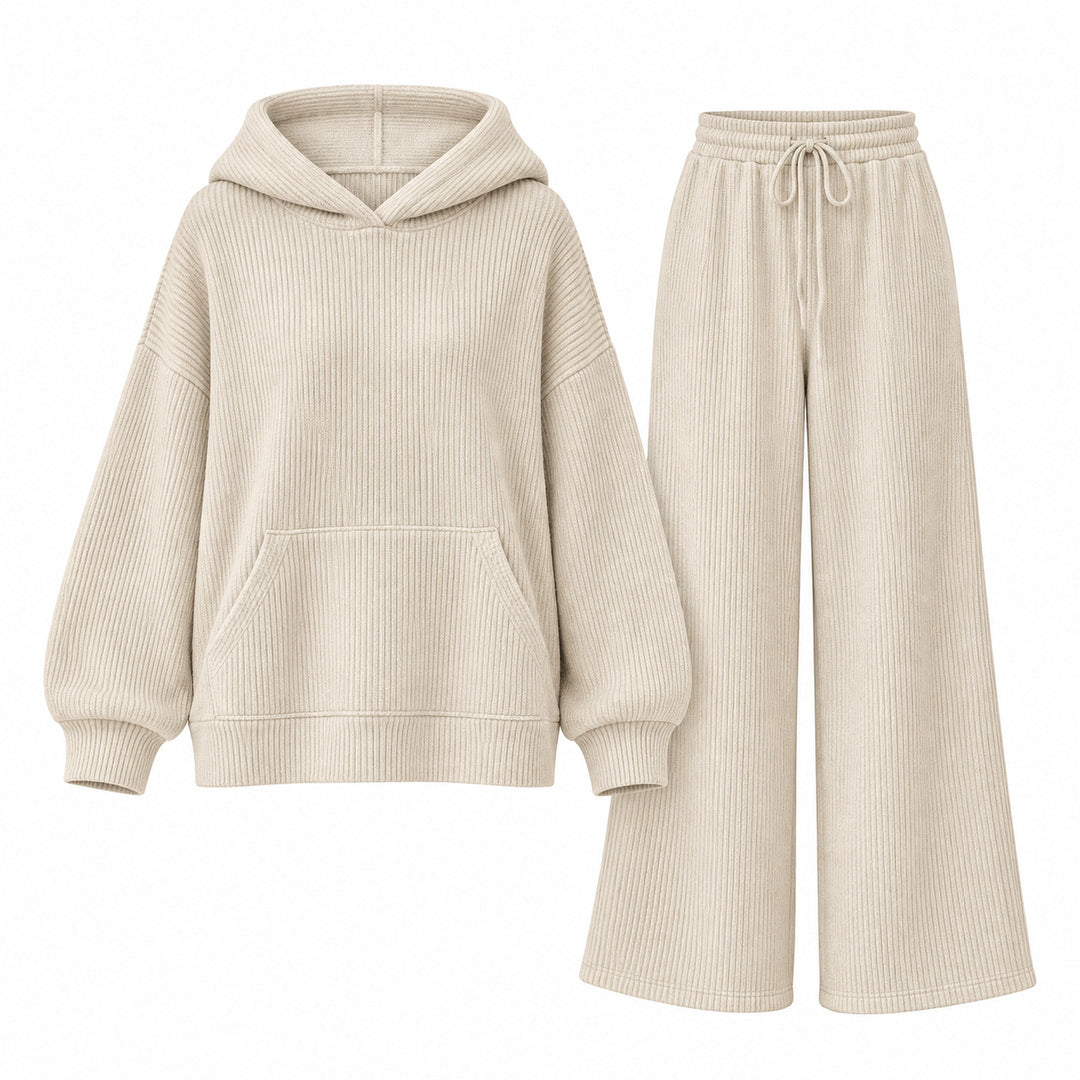 Nika – Damen-Lounge-Set mit Kapuze & weiter Hose