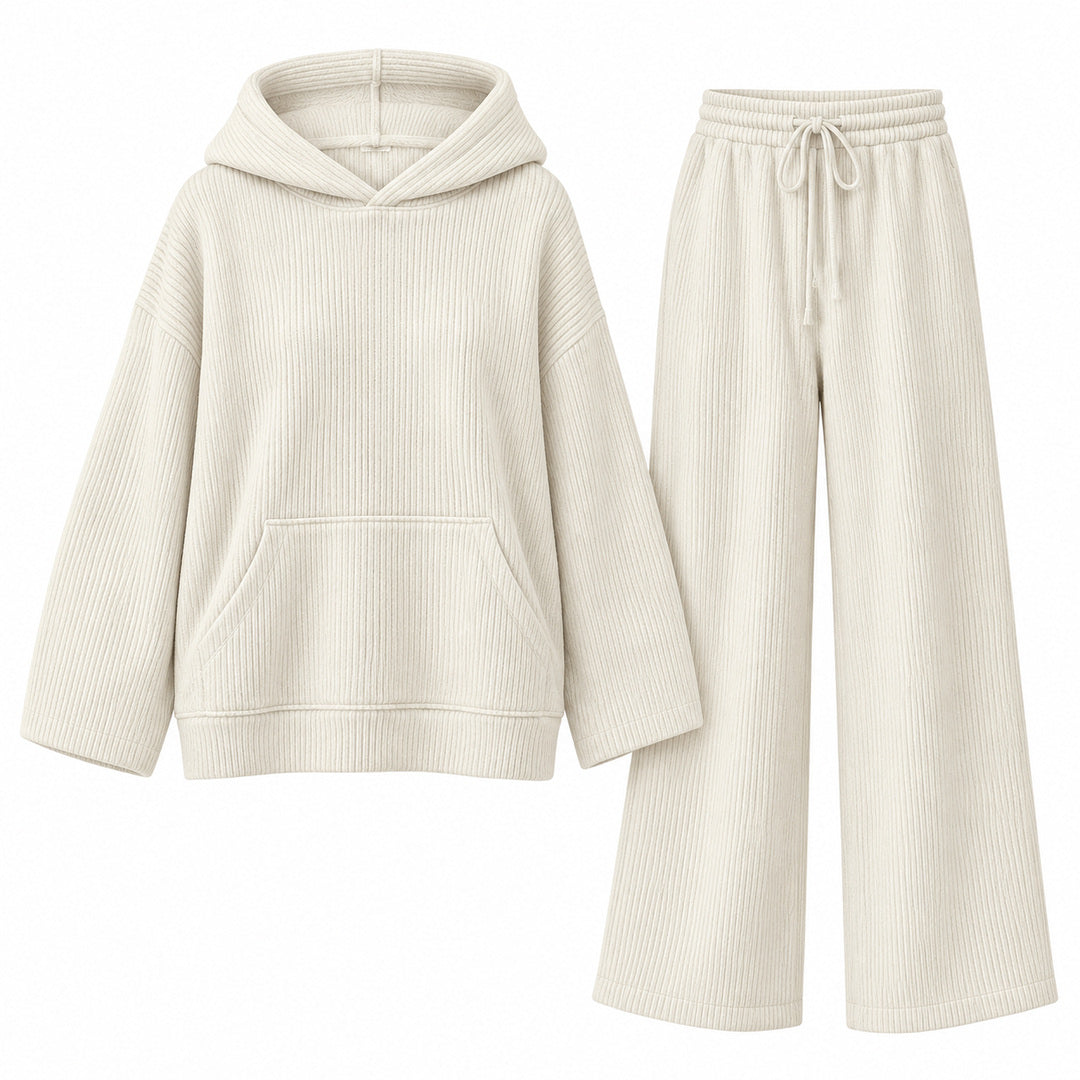Nika – Damen-Lounge-Set mit Kapuze & weiter Hose