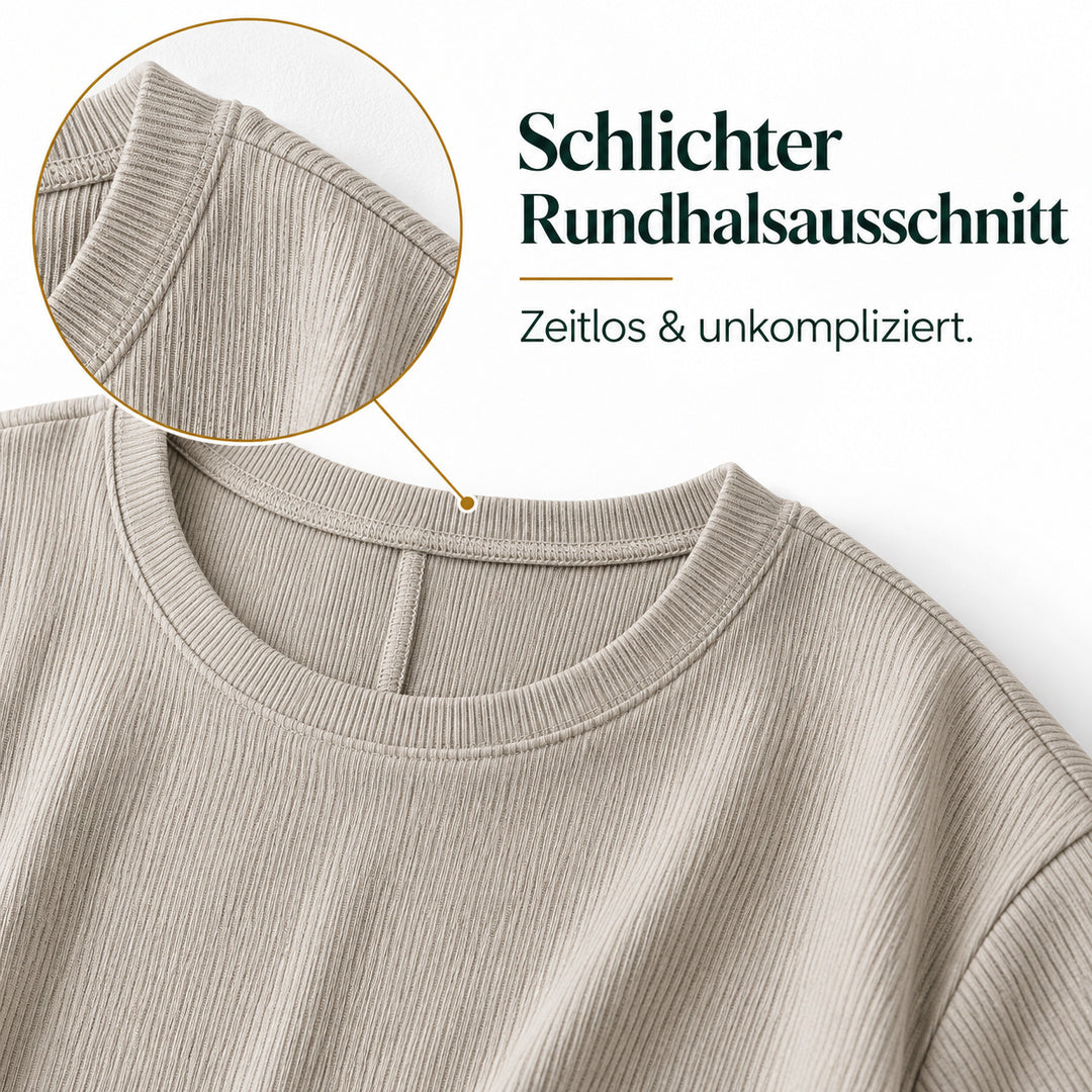 Sina – Gestreiftes Loungewear-Set mit Rundhalsausschnitt