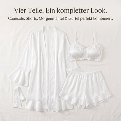 Flesuah Elodie – 4-teiliges Damen Lounge-Set in Satinoptik