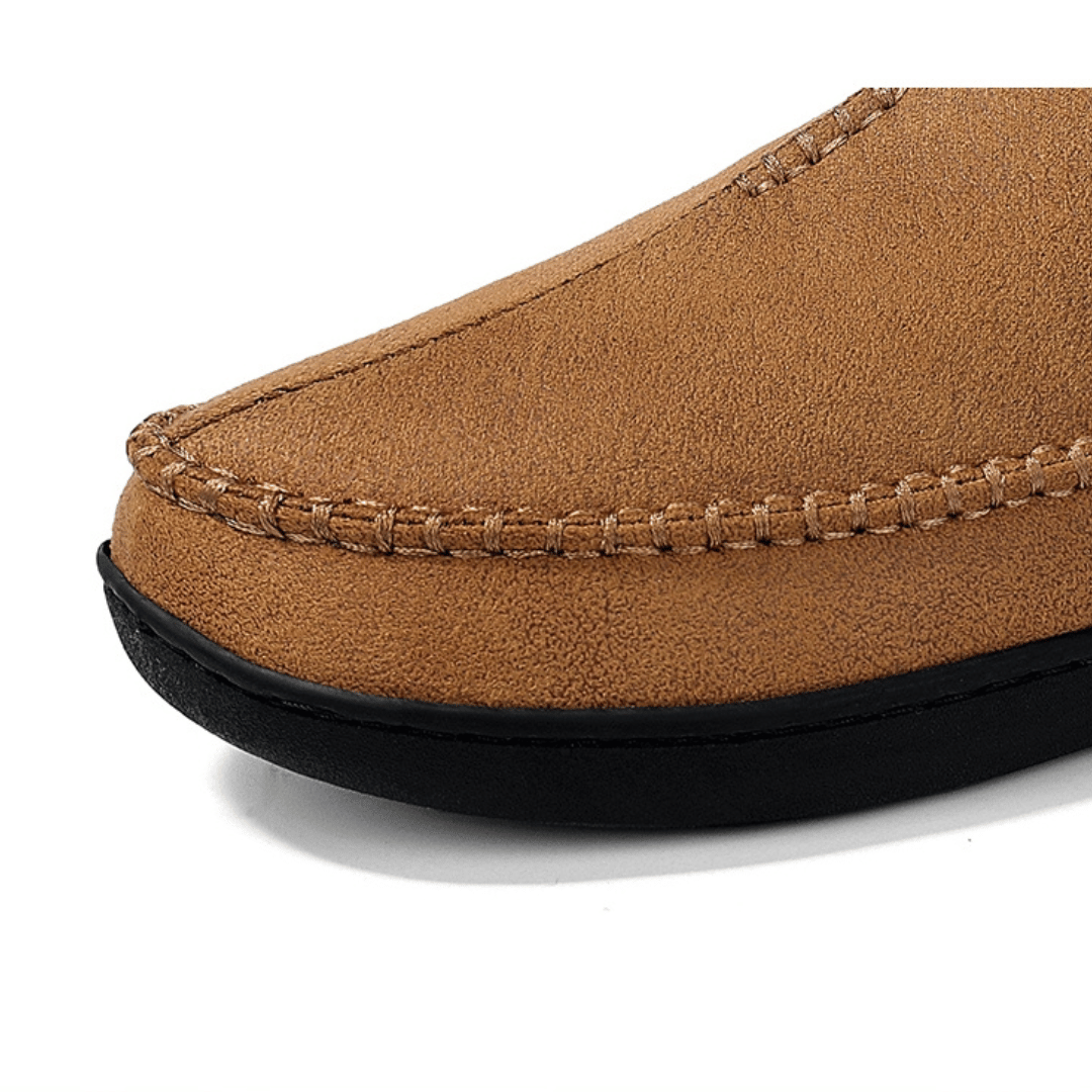 Flesuah Nordic - Atmungsaktive Wildleder Pantoffel mit weicher Sohle