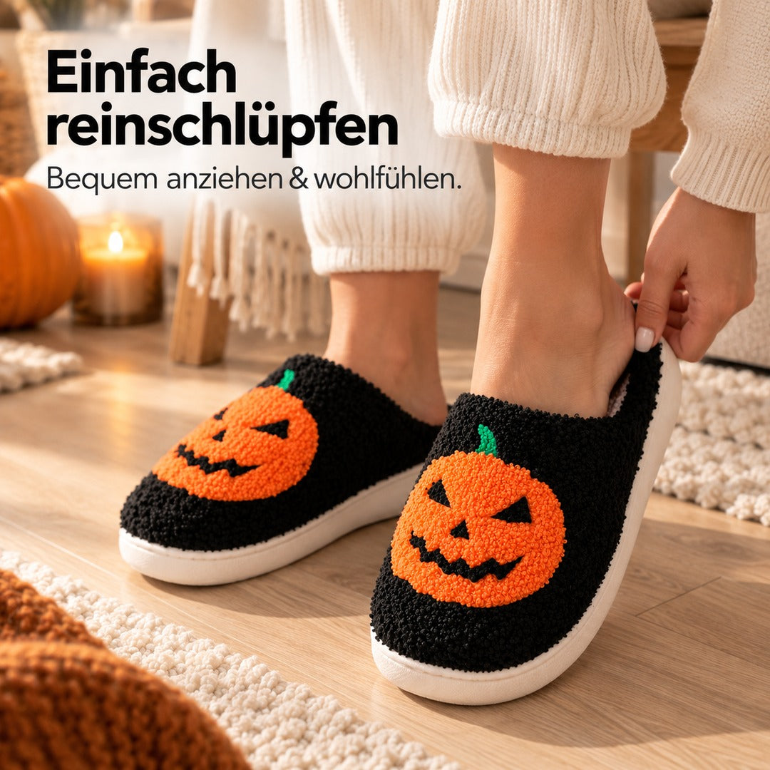 Flesuah Jack – Warme Kürbis-Hausschuhe