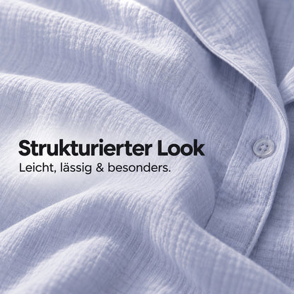 Flesuah Liora – Leichtes Damen Pyjama-Set in Musselin-Optik