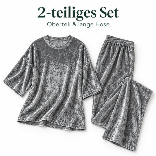 Maris – 2-teiliges Damen-Lounge-Set in Veloursoptik