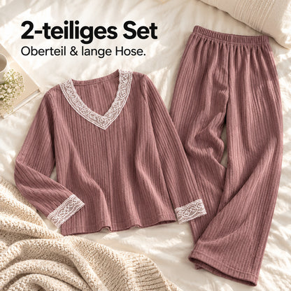 Flesuah Mirelle – Damen Pyjama-Set mit Spitze