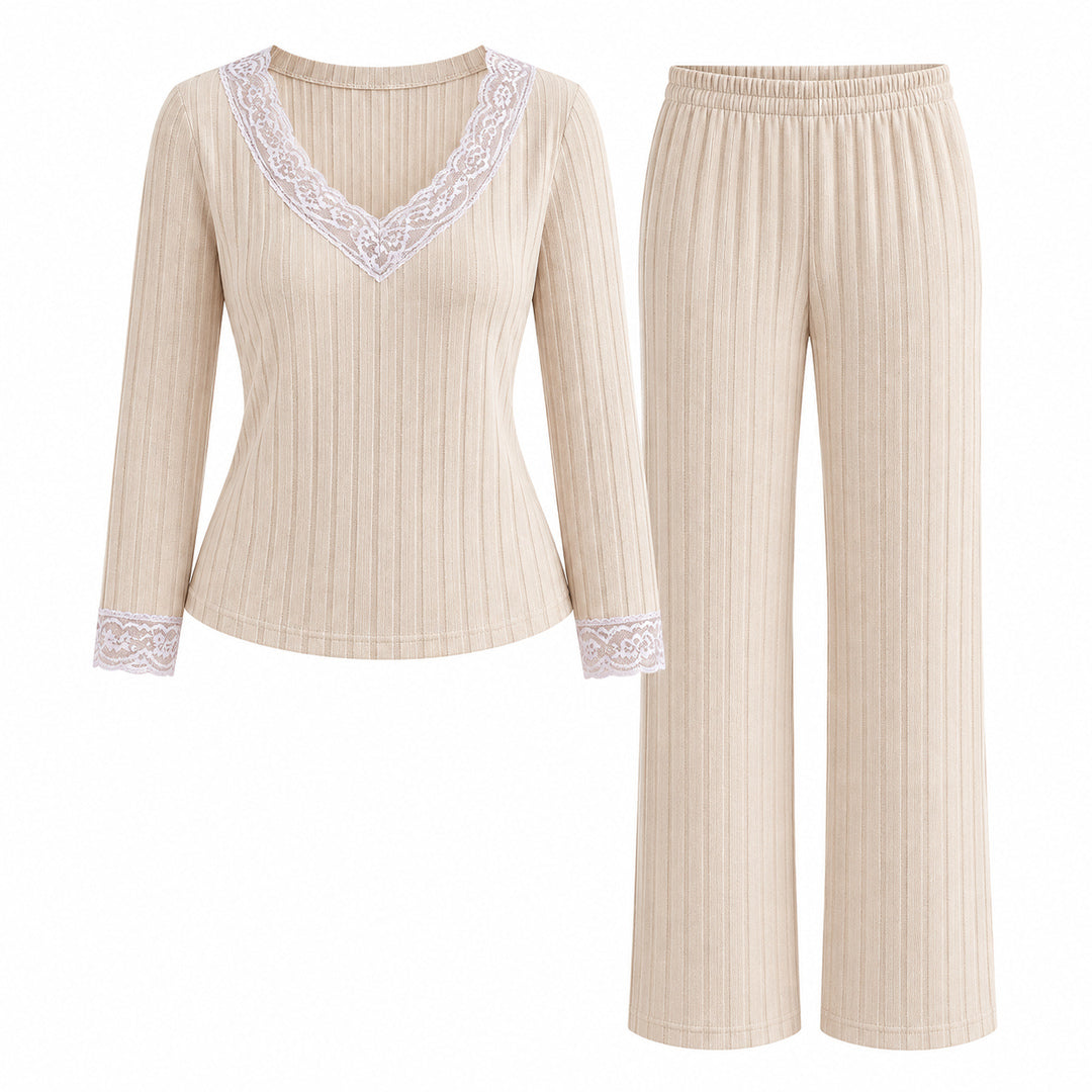 Flesuah Mirelle – Damen Pyjama-Set mit Spitze