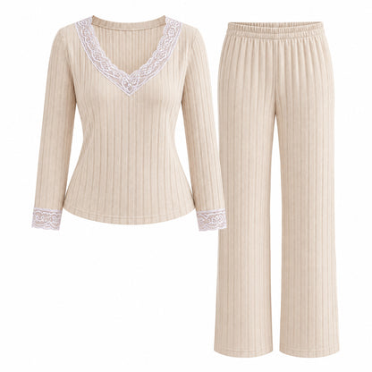 Flesuah Mirelle – Damen Pyjama-Set mit Spitze