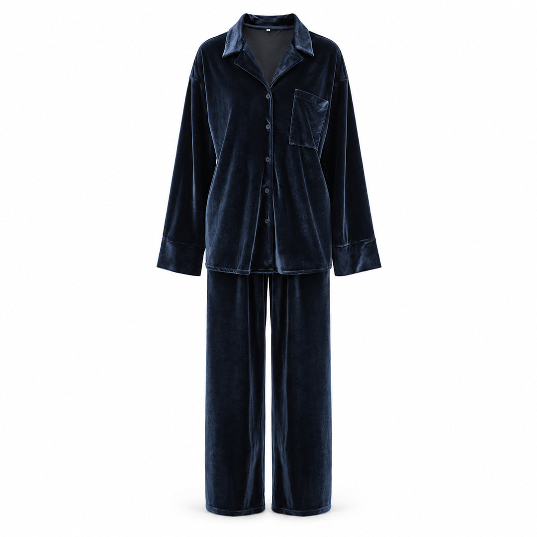 Flesuah Nayla – Damen Samt-Pyjama-Set