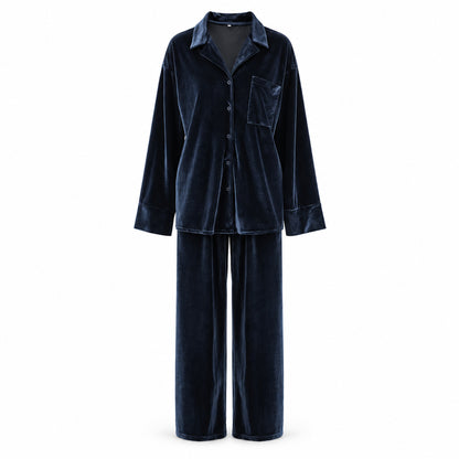 Flesuah Nayla – Damen Samt-Pyjama-Set