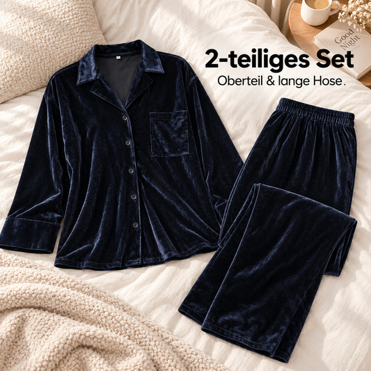 Nayla – 2-teiliger Damen-Pyjama in Samtoptik