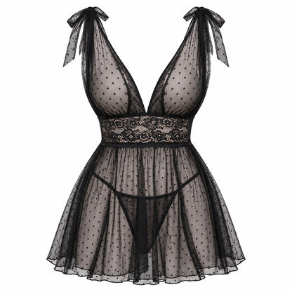 Flesuah Nerina – Dot-Mesh Nachtkleid