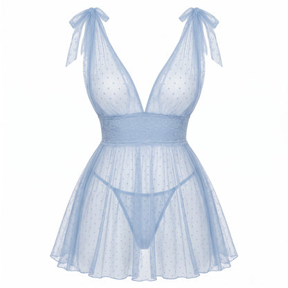 Flesuah Nerina – Dot-Mesh Nachtkleid