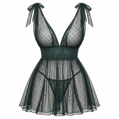 Flesuah Nerina – Dot-Mesh Nachtkleid