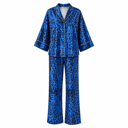 Flesuah Saphira – Damen Pyjama-Set mit Leo-Print