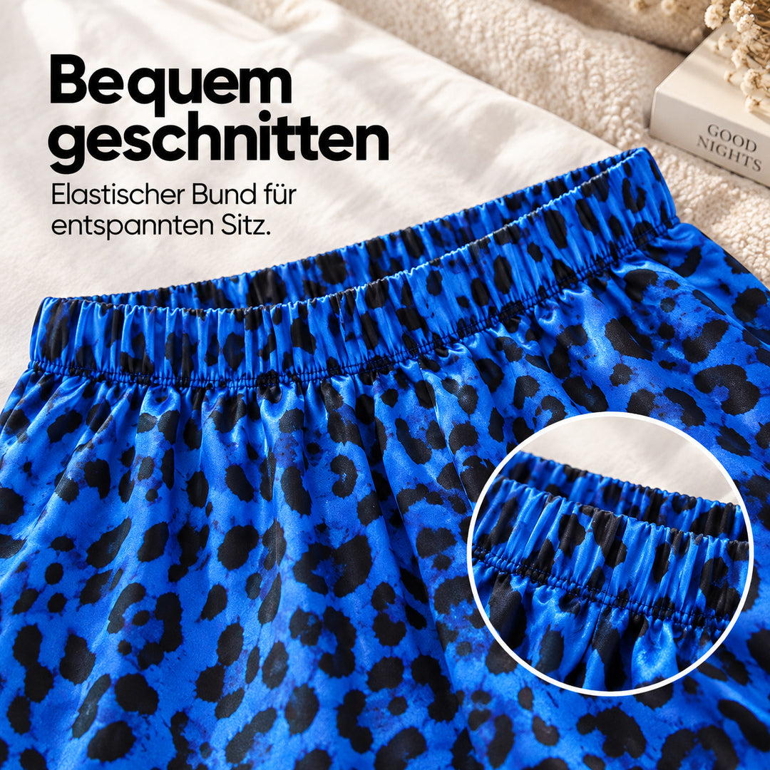 Flesuah Saphira – Damen Pyjama-Set mit Leo-Print