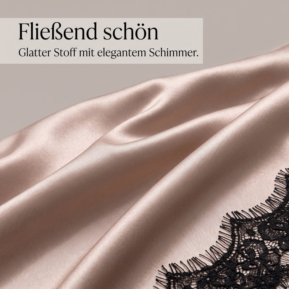 Flesuah Soraya – 2-teiliges Damen Satin-Set mit Spitze