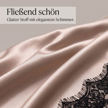 Flesuah Soraya – 2-teiliges Damen Satin-Set mit Spitze