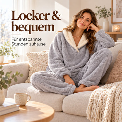 Flesuah Elvina – Kuscheliger Damen-Pyjama aus Coral Fleece