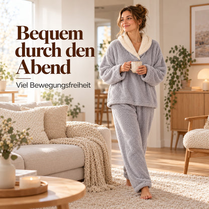 Flesuah Elvina – Kuscheliger Damen-Pyjama aus Coral Fleece