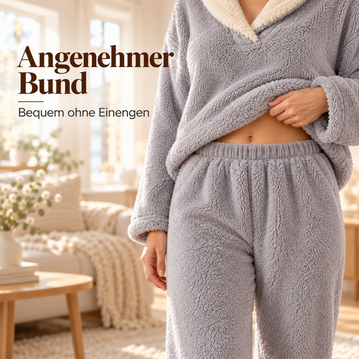 Flesuah Elvina – Kuscheliger Damen-Pyjama aus Coral Fleece