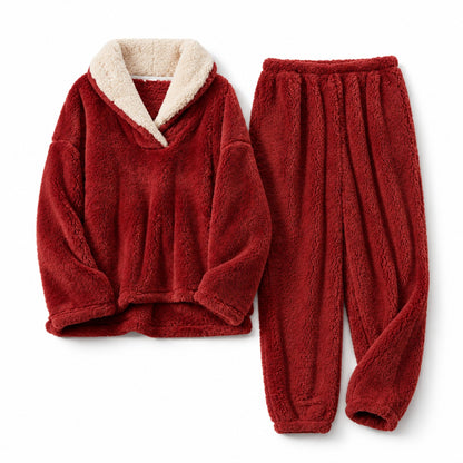 Flesuah Elvina – Kuscheliger Damen-Pyjama aus Coral Fleece