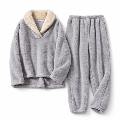 Flesuah Elvina – Kuscheliger Damen-Pyjama aus Coral Fleece