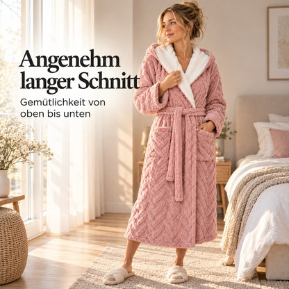 Flesuah Meliora – Kuscheliger Damen-Bademantel mit Kapuze