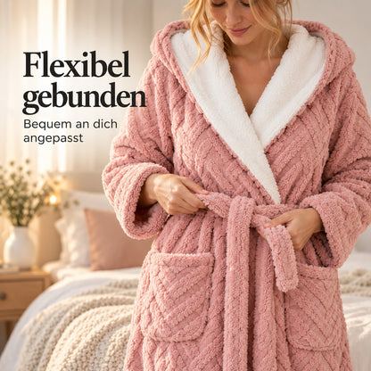Flesuah Meliora – Kuscheliger Damen-Bademantel mit Kapuze