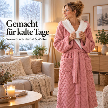 Flesuah Meliora – Kuscheliger Damen-Bademantel mit Kapuze