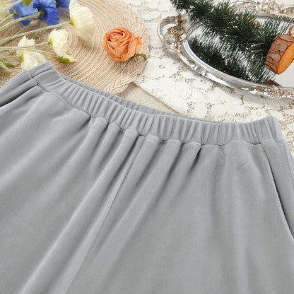 Flesuah Nola – 2-teiliges Damen-Pyjama-Set in Samtoptik