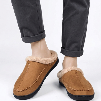 Flesuah Nordic - Atmungsaktive Wildleder Pantoffel mit weicher Sohle