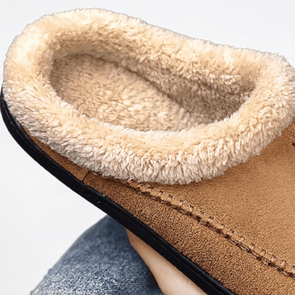 Flesuah Nordic - Atmungsaktive Wildleder Pantoffel mit weicher Sohle