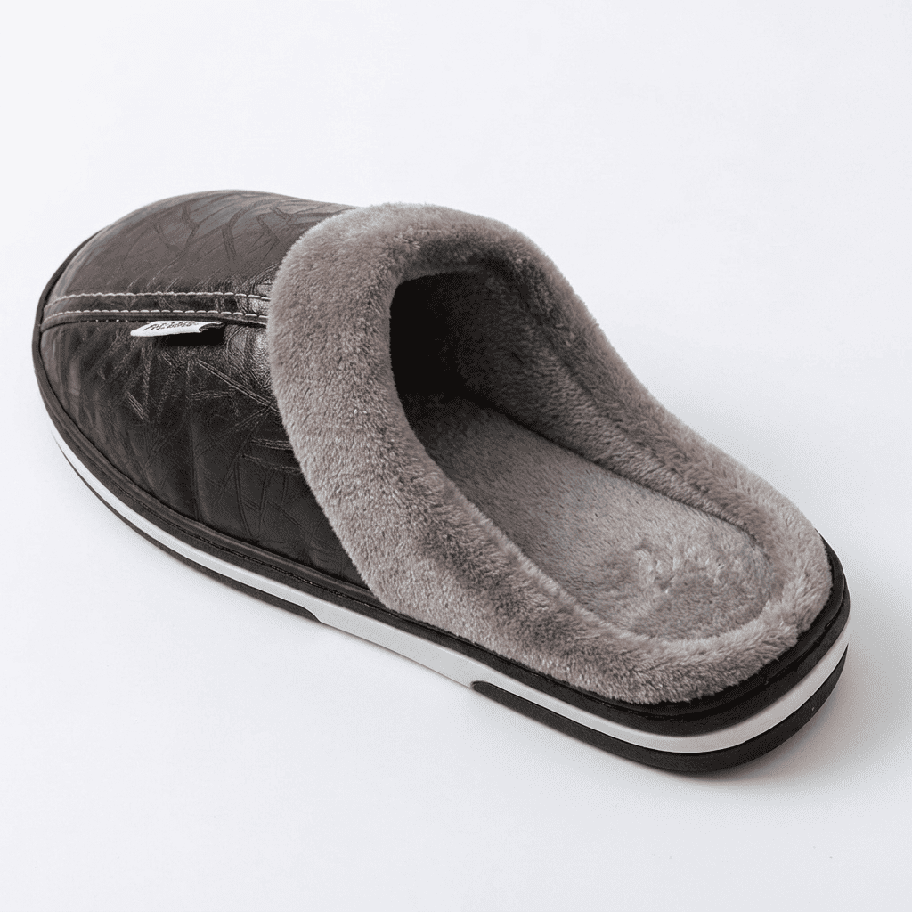 Flesuah Coast Ultra - Gefütterte, warme Lederpantoffel für Herren