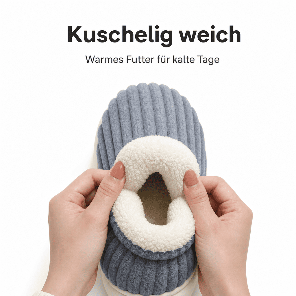 Flesuah Klumos – Warme Plüsch-Hausschuhe