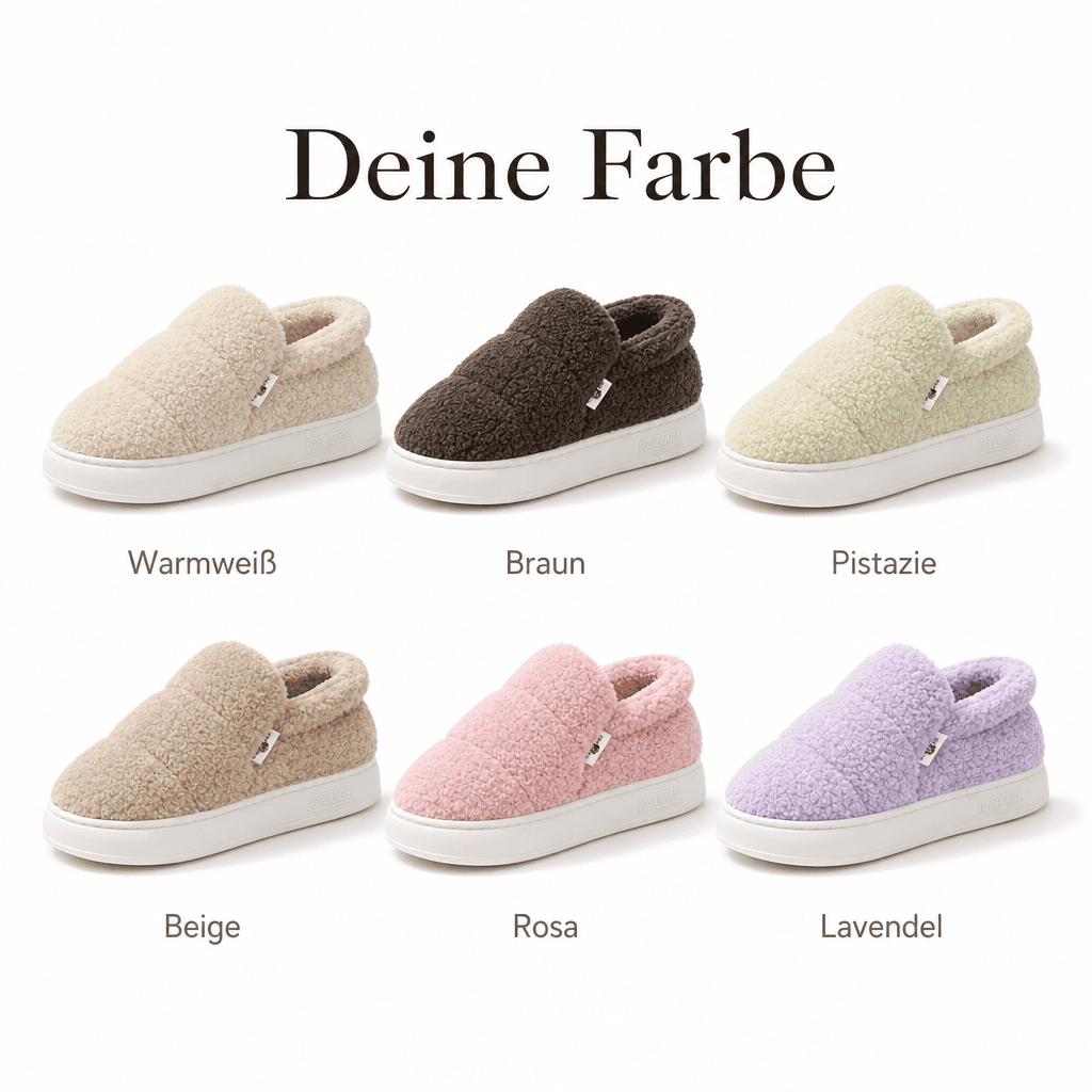 Flesuah Cocoon Teddy – Atmungsaktive Kuschelhausschuhe mit Teddyfutter