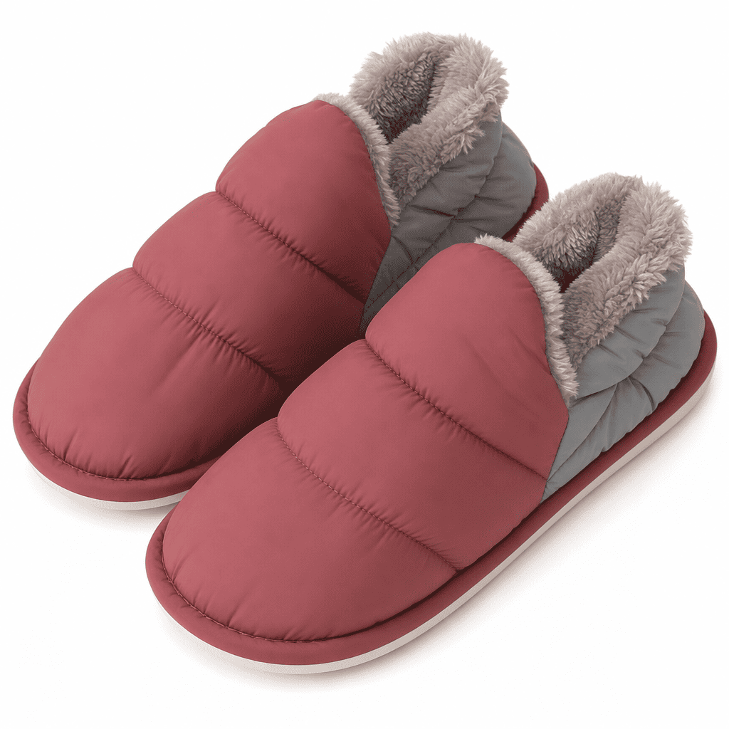 Flesuah Cocoon Cluff - All-Inclusive Baumwollschuhe mit Anti-Rutsch Sohle