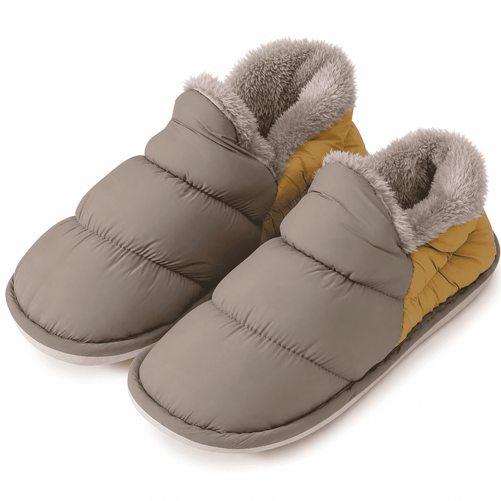 Flesuah Cocoon Cluff - All-Inclusive Baumwollschuhe mit Anti-Rutsch Sohle