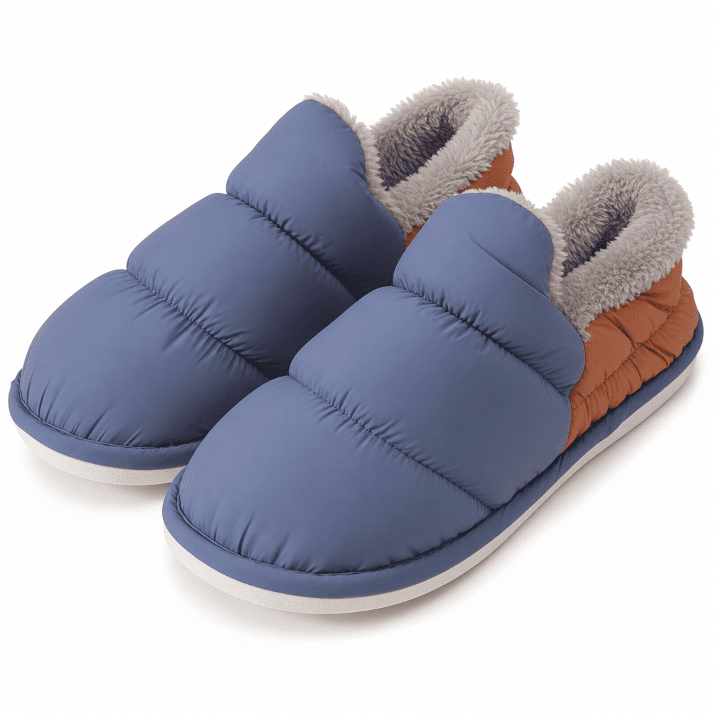 Flesuah Cocoon Cluff - All-Inclusive Baumwollschuhe mit Anti-Rutsch Sohle