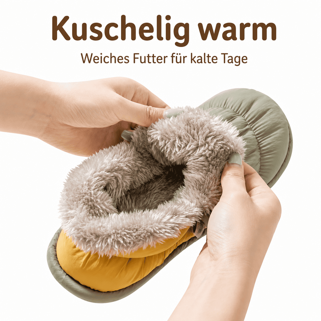 Flesuah Cocoon Cluff - All-Inclusive Baumwollschuhe mit Anti-Rutsch Sohle