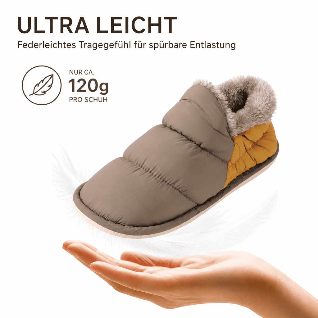 Flesuah Cocoon Cluff - All-Inclusive Baumwollschuhe mit Anti-Rutsch Sohle